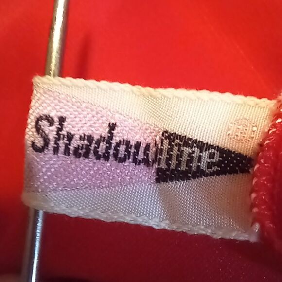 Vintage Shadowline Robe & Pant Set-Small/34-1950s-Button Front-Pockets-Red - Picture 10 of 11